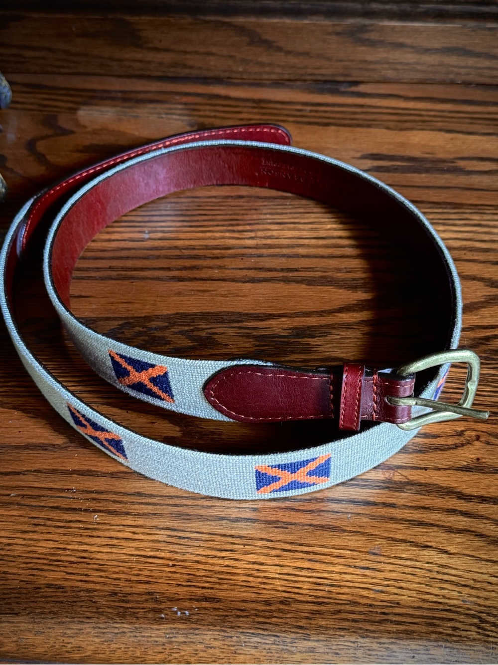 Smathers and Branson “State of Auburn” Needlepoint Belt